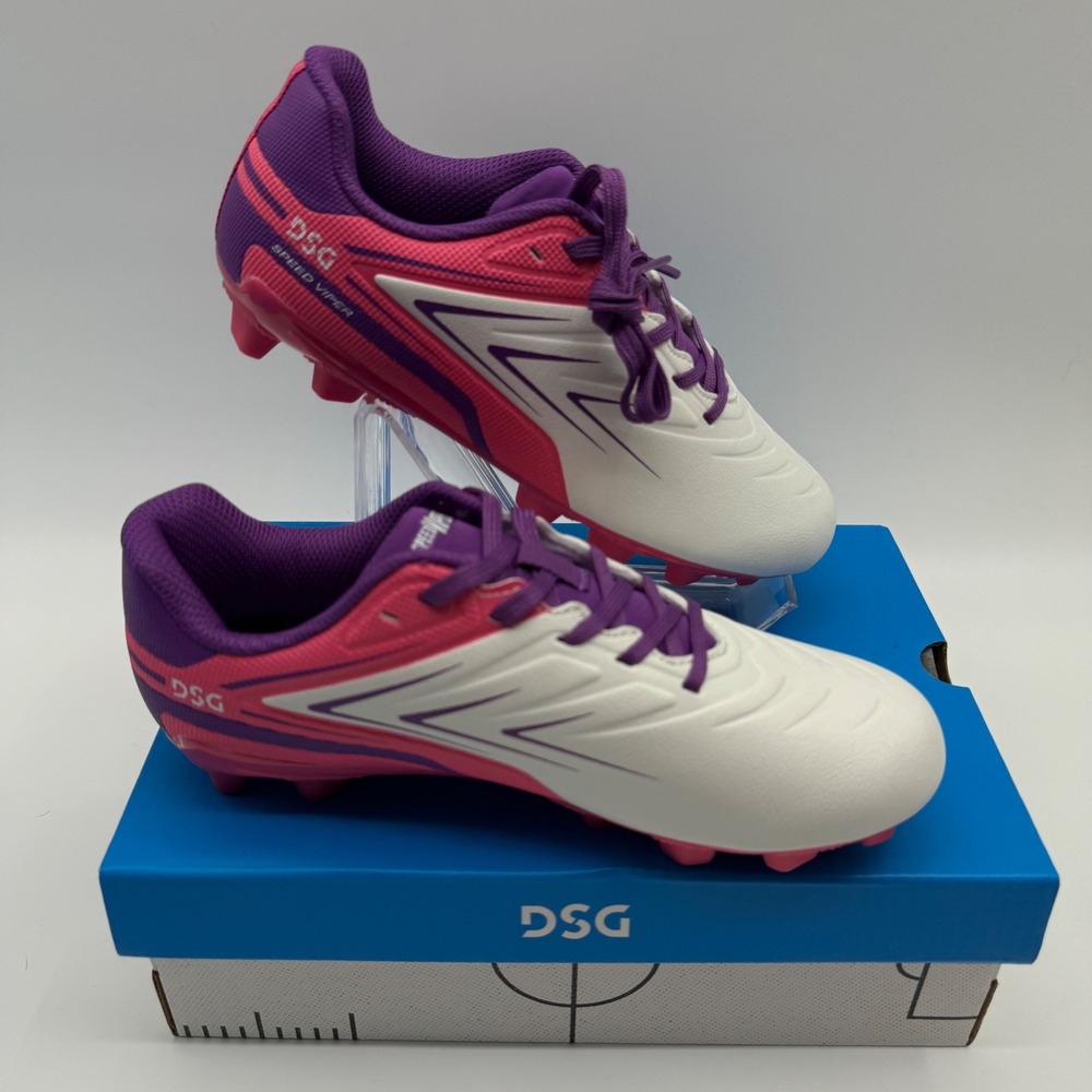 DSG Speed Viper 3.0 Youth‎ Soccer Cleats - Pink Purple White - Size 6 - New